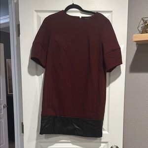 Banana Republic Burgundy and Black Mini Dress
